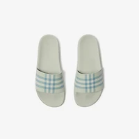 Check Slides in Seafoam green - Women | Burberry® Official