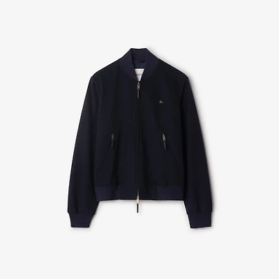 Cashmere Bomber Jacket in Navy - Men | Burberry® Official