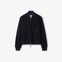 Cashmere Bomber Jacket in Navy - Men | Burberry® Official