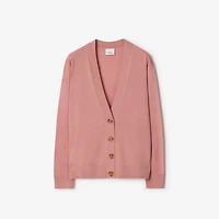 Wool Cardigan in Dusty pink - Women | Burberry® Official
