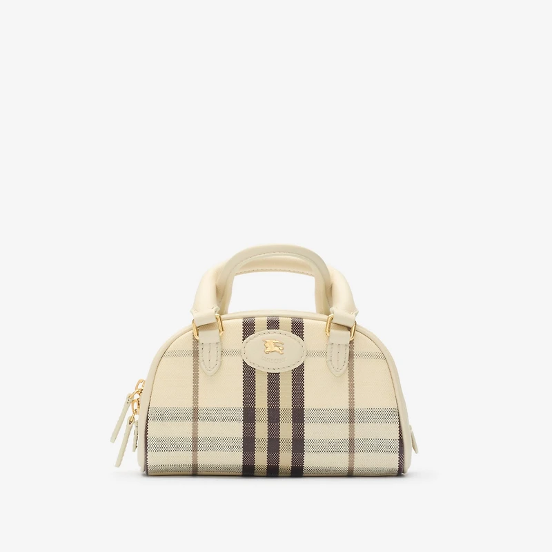 Mini Highlands Bowling Bag in Light beige - Women | Burberry® Official