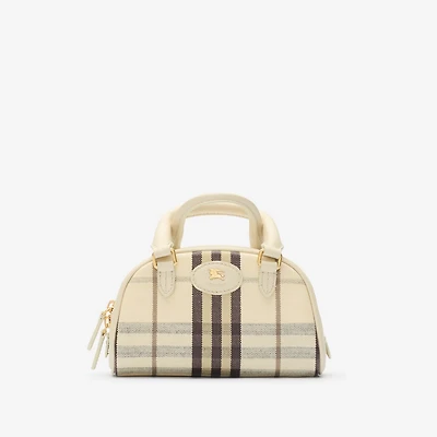 Mini Highlands Bowling Bag​ in Light beige - Women | Burberry® Official