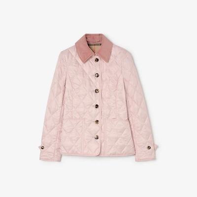 Quilted Jacket in Mallow pink - Women, Nylon | Burberry® Official