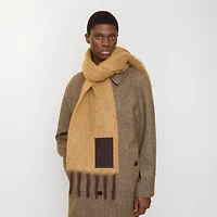 Alpaca Wool Blend Scarf in Deer brown | Burberry® Official