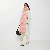 Wide Floral EKD Cashmere Scarf in Begonia pink | Burberry® Official