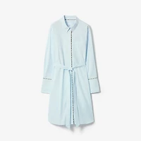 Stretch Cotton Shirt Dress in Light blue - Women | Burberry® Official