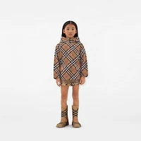 Check Nylon Jacket in Sand | Burberry® Official