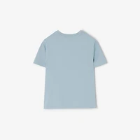 Knight Stamp Cotton T-shirt in Misty blue | Burberry® Official