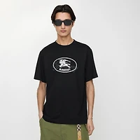 Knight Stamp Cotton T-shirt in Black - Men | Burberry® Official