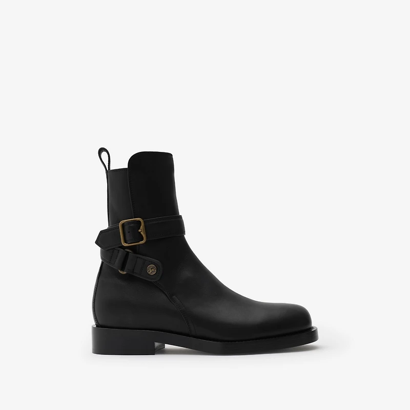 Leather Ledger Jodphur Boots​​ in Black - Women | Burberry® Official