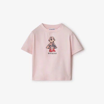 Rainy Day Bear Cotton T-shirt in Ice pink | Burberry® Official
