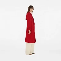 Long Castleford Trench Coat in Currant - Women, Cotton | Burberry® Official