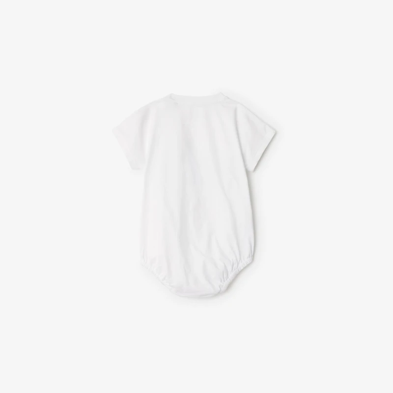 Daisy Logo Cotton Bodysuit in White - Children | Burberry® Official
