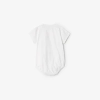 Daisy Logo Cotton Bodysuit in White - Children | Burberry® Official
