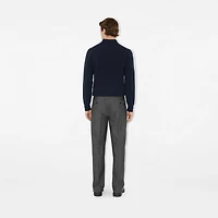 Long-sleeve Cashmere Blend Polo Shirt in Navy - Men | Burberry® Official