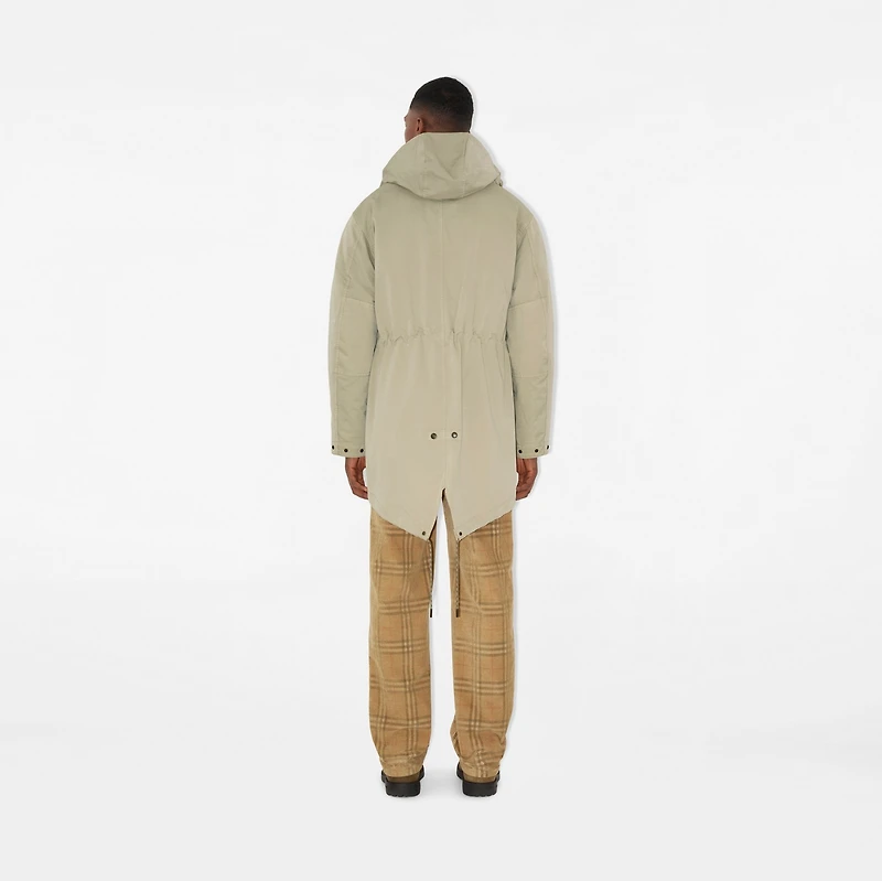 Detachable Warmer Nylon Blend Parka in Hunter beige - Men | Burberry® Official