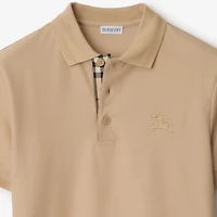 Cotton Polo Shirt in Soft fawn beige - Men | Burberry® Official