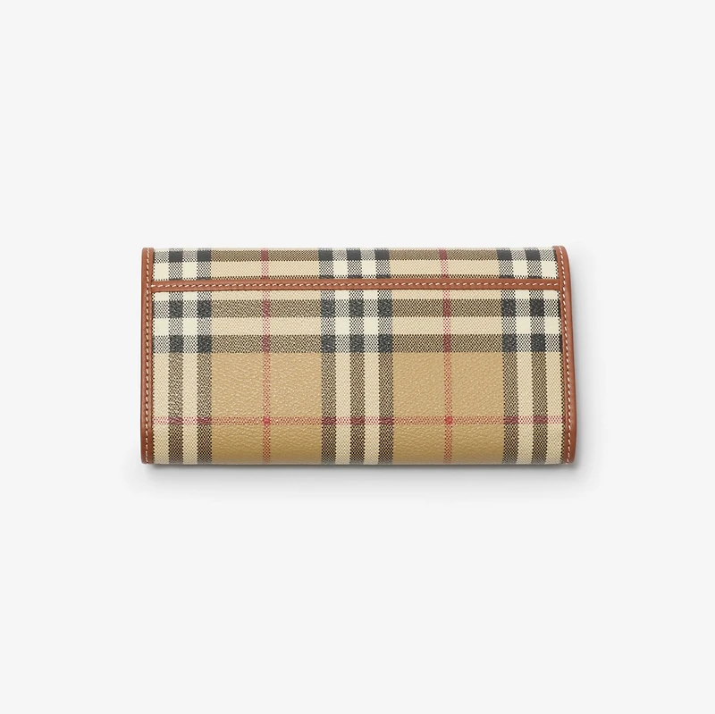 Check Continental Wallet in Archive beige/briar brown - Women | Burberry® Official