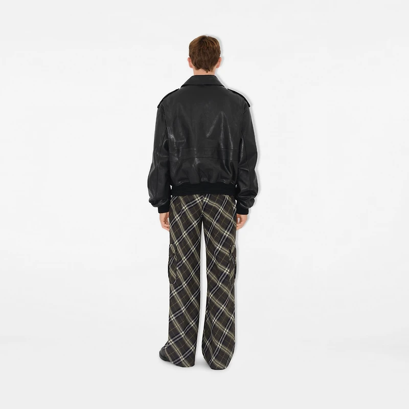 Leather Bomber Jacket in Black - Men | Burberry® Official
