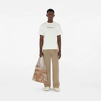 Surfer Knight Cotton T-shirt in Chalk - Men | Burberry® Official