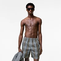 Check Swim Shorts in Wave blue - Men, Nylon | Burberry® Official