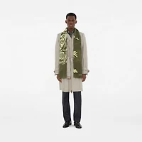Wide EKD Wool Scarf in Pea | Burberry® Official