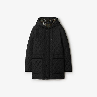 Quilted Nylon Parka in Black - Women | Burberry® Official