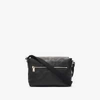 Small Embossed Check Buckled Messenger Bag​ in Black - Men | Burberry® Official