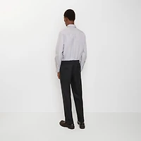 Check Wool Tailored Trousers in Tarmac grey/dark pewter grey - Men | Burberry® Official