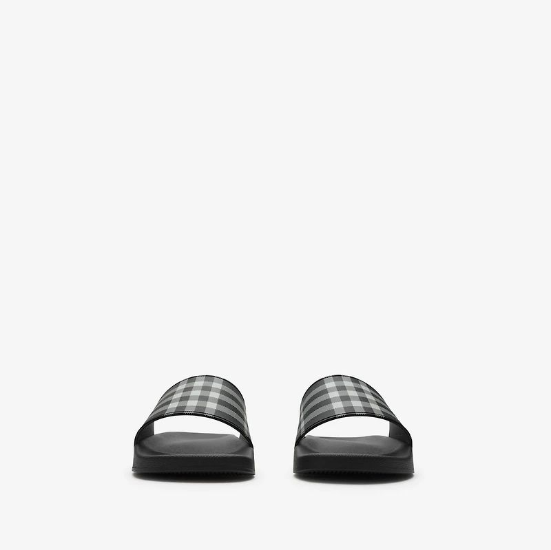 Check Slides in Black/calico - Men, Technical | Burberry® Official
