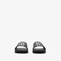 Check Slides in Black/calico - Men, Technical | Burberry® Official