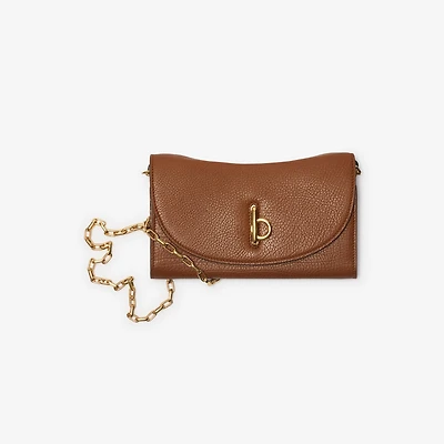 Rocking Horse Chain Strap Wallet​ in Hazel - Women | Burberry® Official