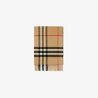 Check Cashmere Scarf in Archive beige | Burberry® Official