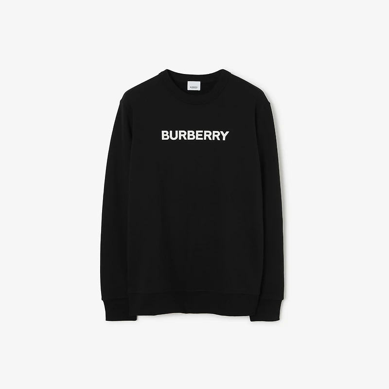 Logo Cotton Sweatshirt in Black