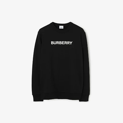 Logo Cotton Sweatshirt in Black