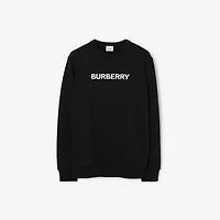 Logo Cotton Sweatshirt in Black