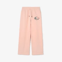 Check Knight Stamp Cotton Track Pants in Compact pink - Women | Burberry® Official