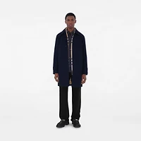 Mid-length Camden Heritage Car Coat in Coal blue - Men, Cotton Gabardine | Burberry® Official