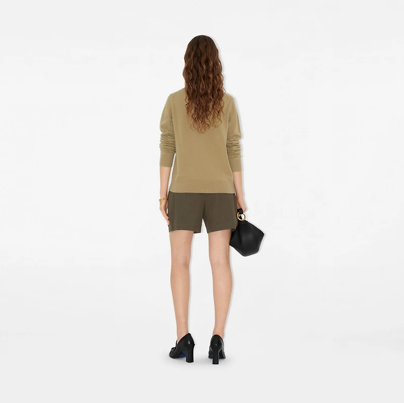 Cashmere Blend Cardigan in Flax - Women | Burberry® Official