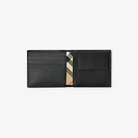 Knight Stamp Bifold Coin Wallet in Black - Men | Burberry® Official