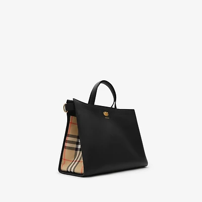 Cotswolds Check Tote in Black - Women
