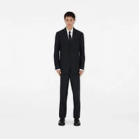 Wool Tailored Trousers in Navy - Men | Burberry® Official