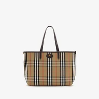 Medium Reversible Bloomsbury Tote​ in Peat brown/sand beige - Women | Burberry® Official