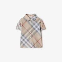 Cotton Three-piece Baby Gift Set in Pale stone - Children | Burberry® Official