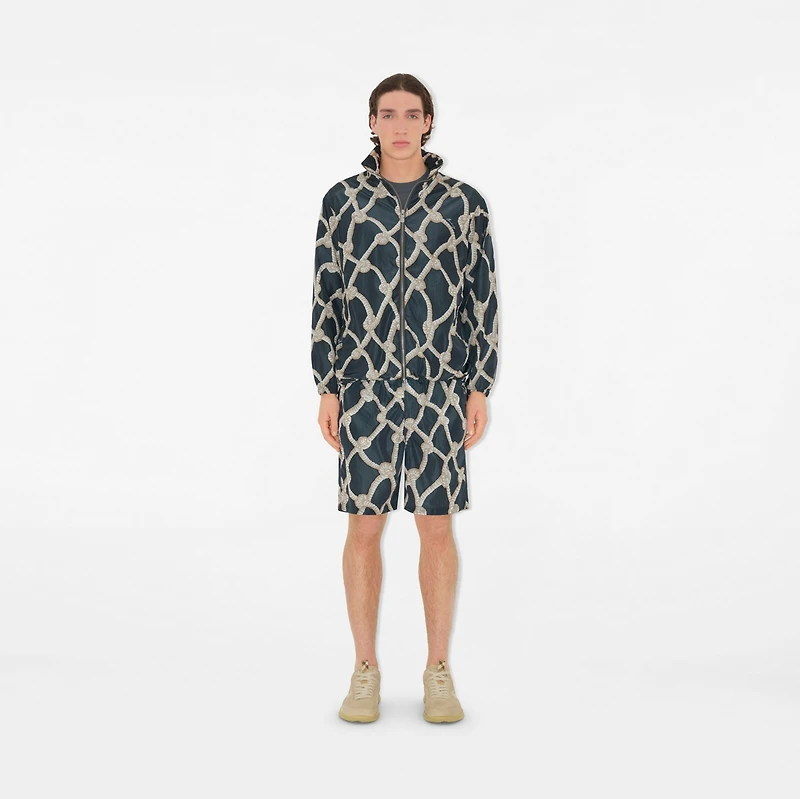 Knot Nylon Shorts in Magnet - Men | Burberry® Official