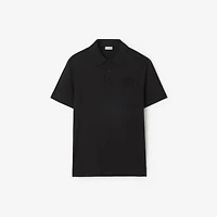 Cotton Polo Shirt in Black - Men | Burberry® Official