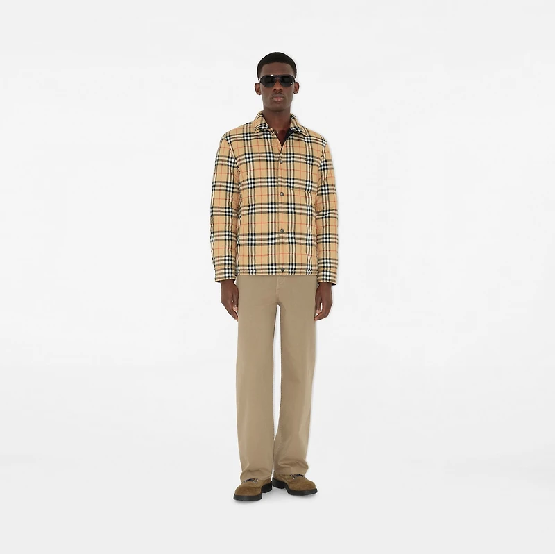 Reversible Quilted Nylon Overshirt in Black - Men | Burberry® Official