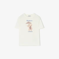 London Bear Cotton T-shirt in Chalk white | Burberry® Official