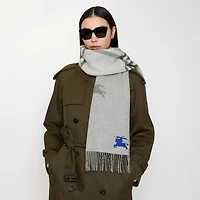 Reversible EKD Check Cashmere Scarf in Mitten grey | Burberry® Official