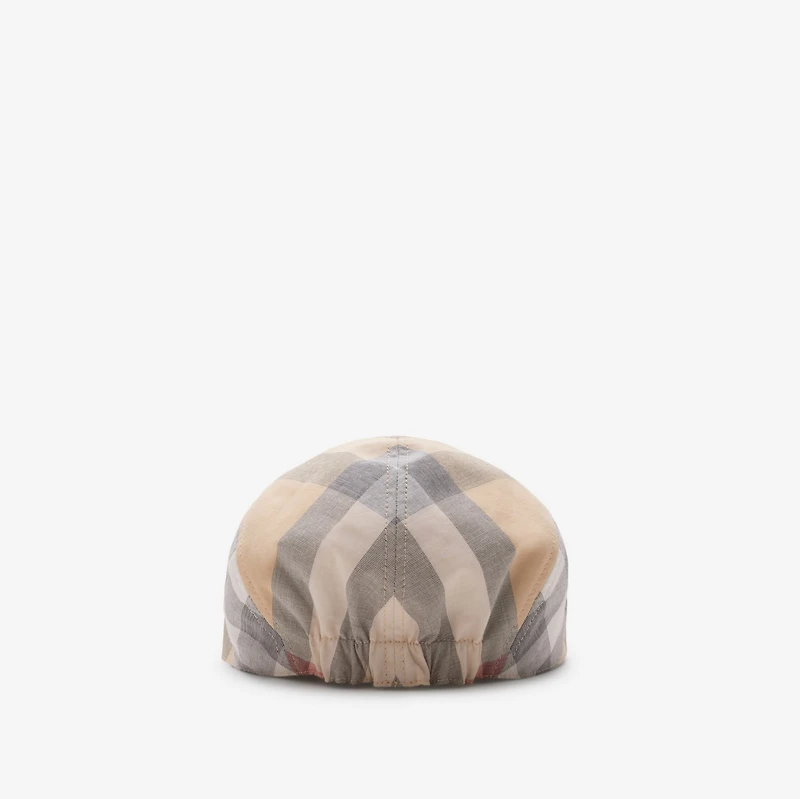 Check Cotton Two-piece Baby Gift Set in Pale stone - Children | Burberry® Official